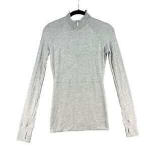 ALALA Sweater Women's XS New Gray Wander Quarter Zip